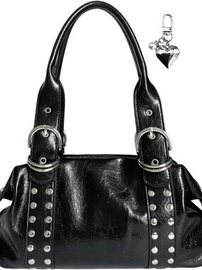 Studded Purses Y2k Shoulder Bag Vintage Leather Punk Handbag Grunge